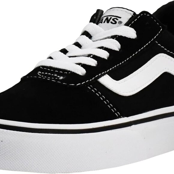Women's Canvas Sneaker Size 9 Black White Low-Top Street Style Comfortable - Picture 1 of 8